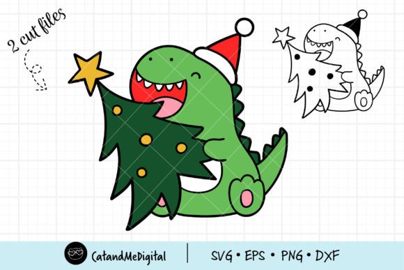 Baby Dinosaur Christmas Svg: Festive Illustrations for Makers