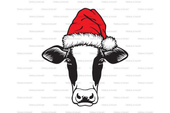 Christmas Cow Head with Santa Hat Embroidery Review