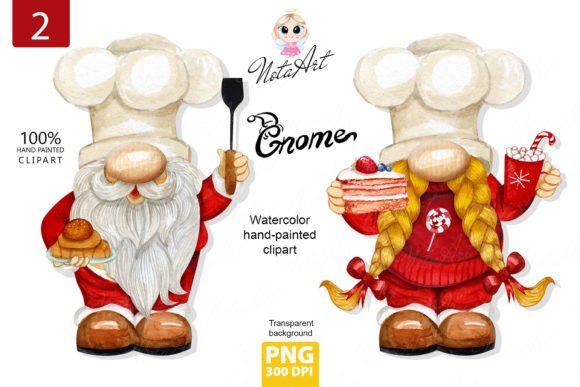 Christmas Gnomes in the Kitchen Illustration Review