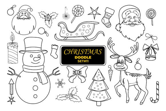 Christmas Hand Drawn Doodle Set-11: A Festive Illustration Review