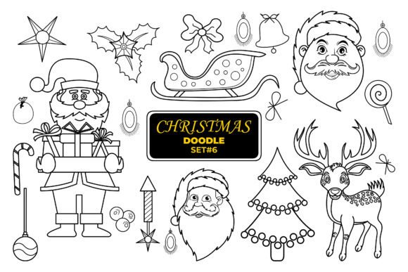 Christmas Hand Drawn Doodle, Set- 6 Review