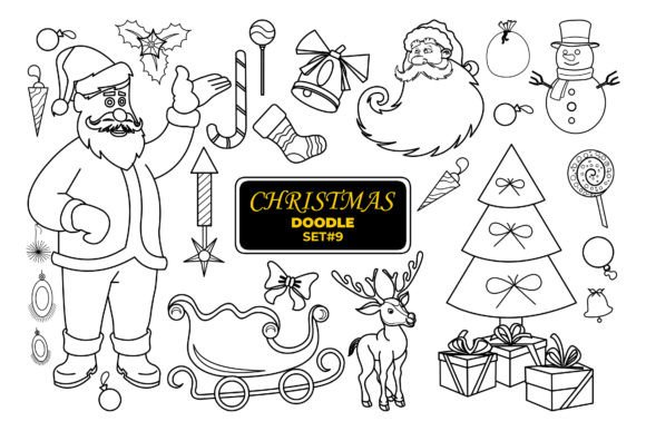 Christmas Hand Drawn Doodle, Set- 9 Review