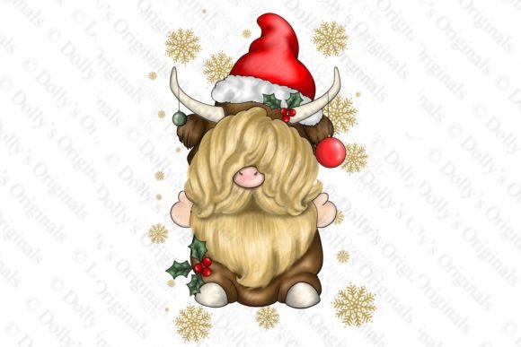Christmas Highland Cow Gnome: A Review for Crafters & Illustrations