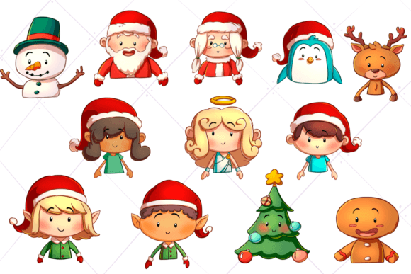 Christmas Page Toppers Clipart for Illustrations