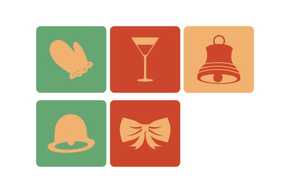 Christmas Retro Card Illustrations for Local Business Branding
