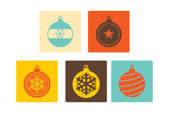 Christmas Retro Gift Illustrations for Local Business Branding