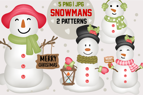 Christmas Snowman Clipart for Local Business Branding