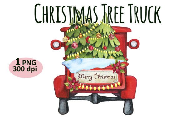 Christmas Tree Truck Clipart PNG Review