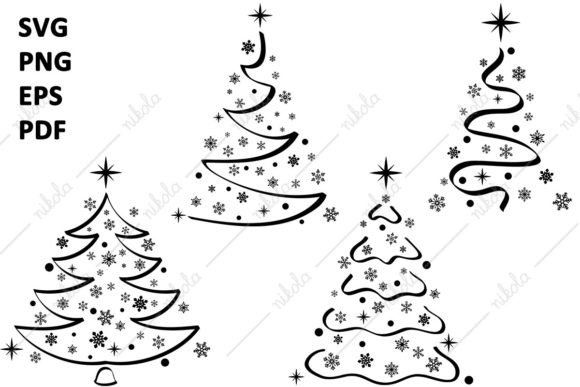 Christmas Trees Snowflakes: A Review of Premium Illustrations for Holiday Branding