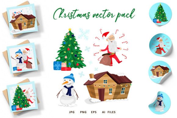 Christmas Vectors Set: Modern Illustrations for Professional Publishing