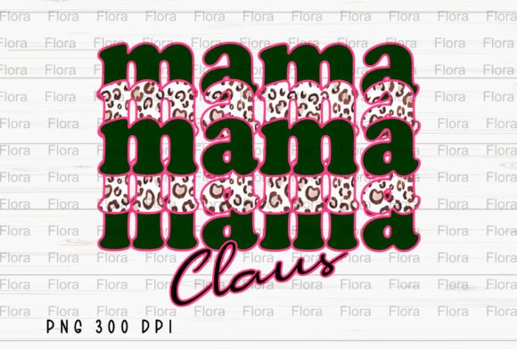 Mama Claus Leopard Retro Christmas PNG: Premium Illustrations for Sellers