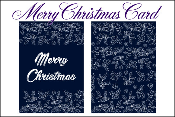 Merry Christmas Clipart Card Hare 2 in Modern Illustrations