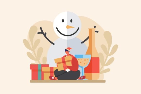 Merry Christmas Flat Design Review