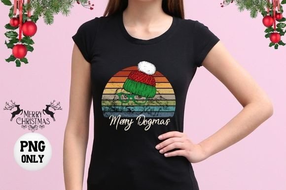 Merry Dogmas Cute Christmas Labrador Illustration