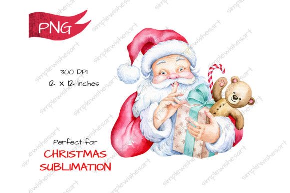 Santa Claus with Christmas Presents: A Review for Illustrations