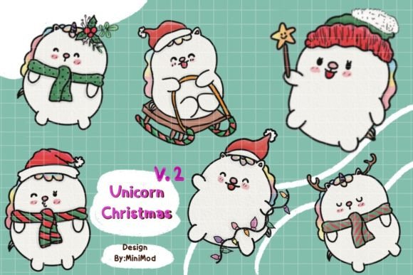 Unicorn Christmas V.2 Illustrations Review